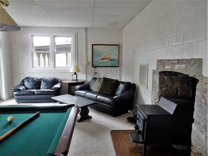 Seating for family and friends while playing pool