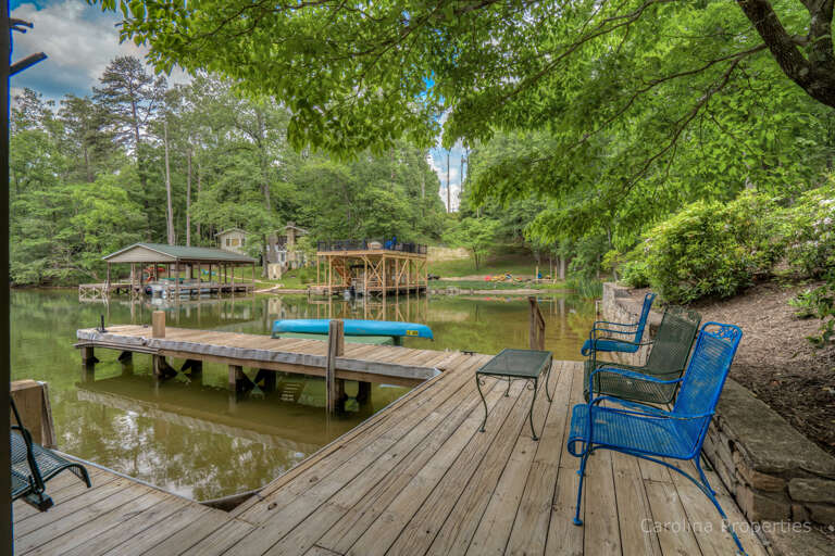 Sitting area on the dock