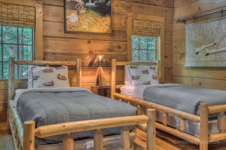 Additional view of bedroom 2 with two twin size beds