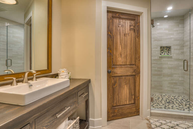 Master bathroom in main house