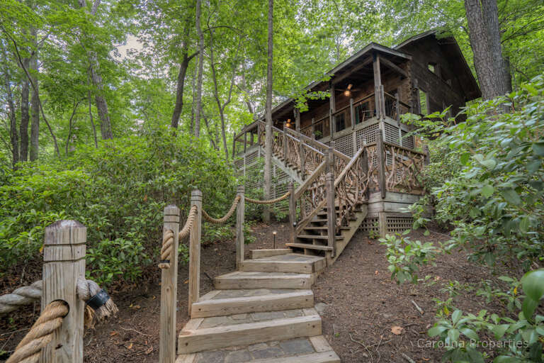 Additional view of stairs leading to the cabin