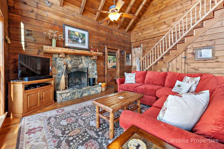 Sit and enjoy the fire or watch a movie