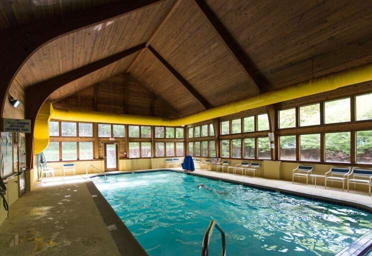 If the weather does not permit outdoor swimming, there is an indoor pool as well