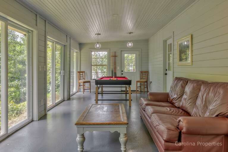 View of the game room