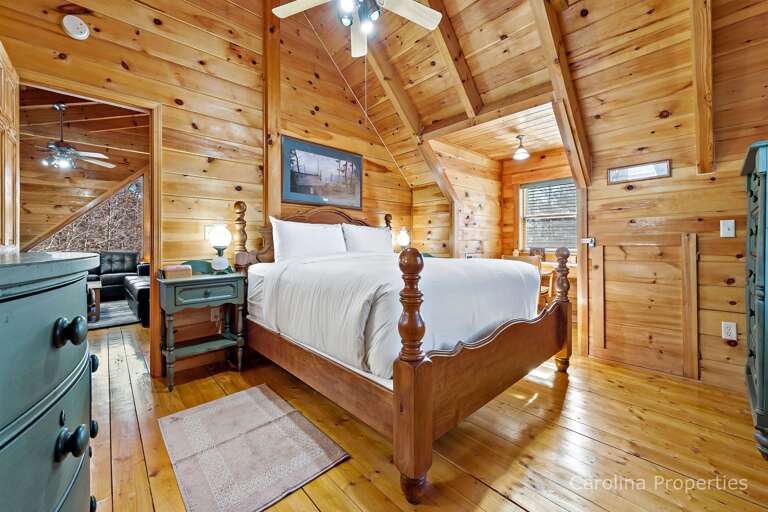 King bed on the loft