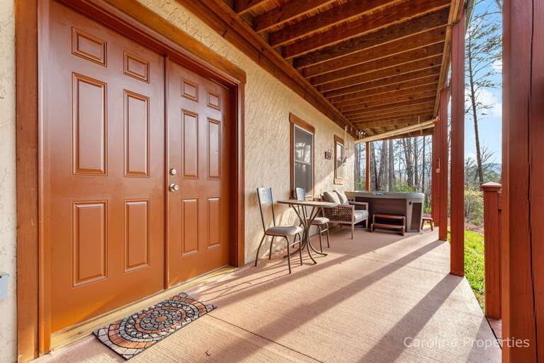 Step out onto the lower deck Step out onto the lower deck