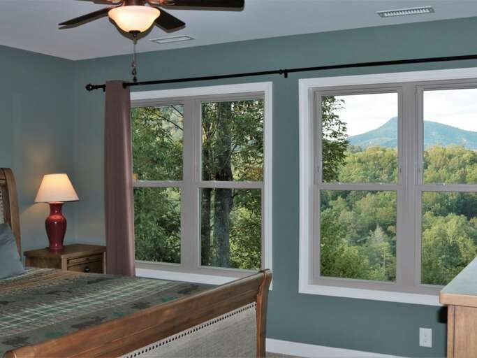 Mountain view from bedroom 1