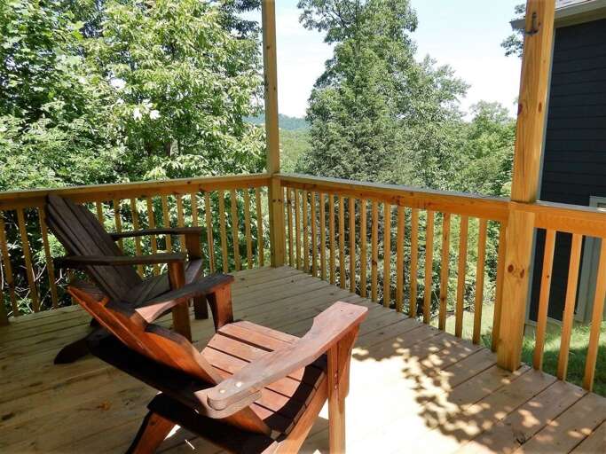 Deck with seating Deck with seating