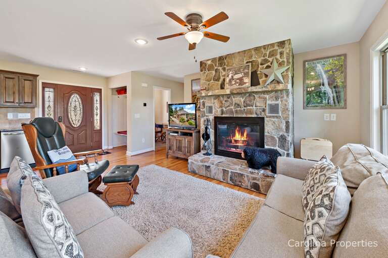 Keep warm by the fireplace