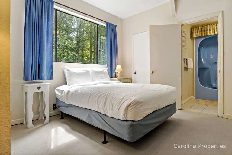 Bedroom has two closets and private bath.