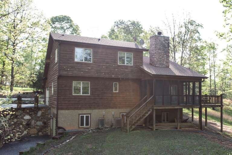 Here you can see the the screened-in covered deck and the part that is open to the sun.