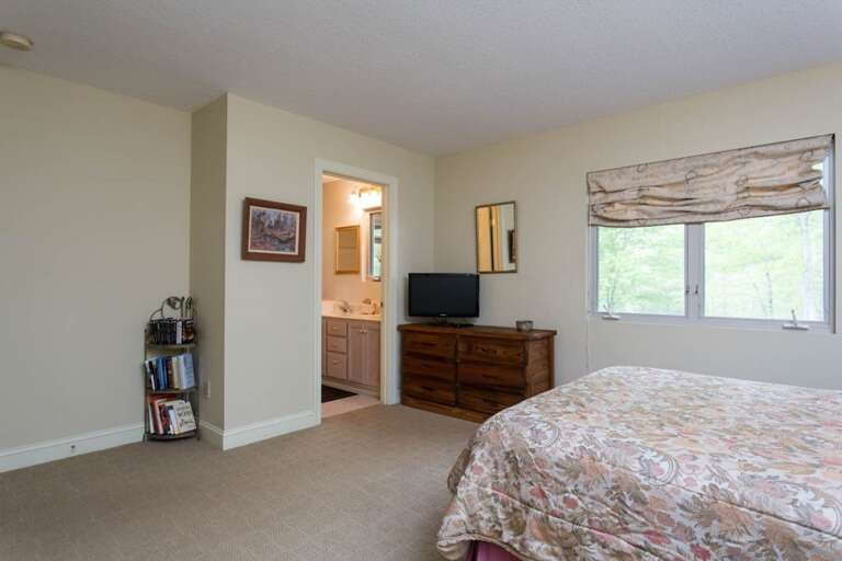 There is a bureau and TV as well.