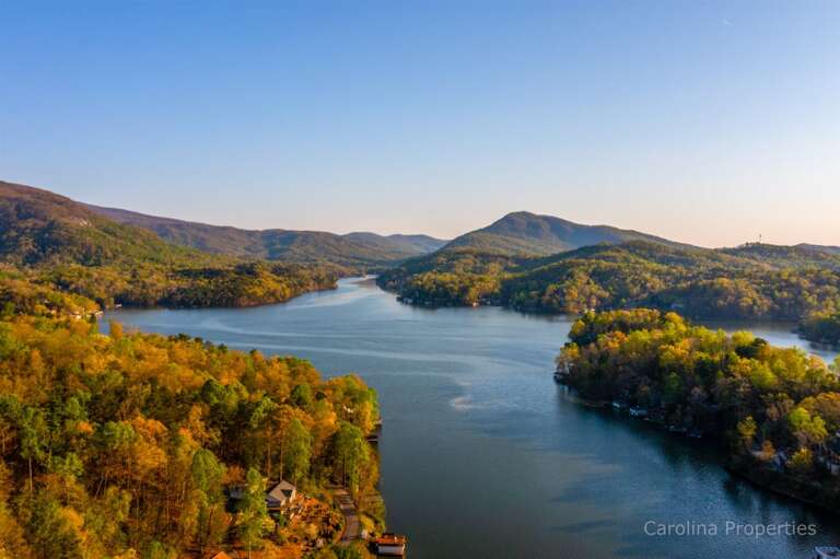 Elevated view of Lake Lure