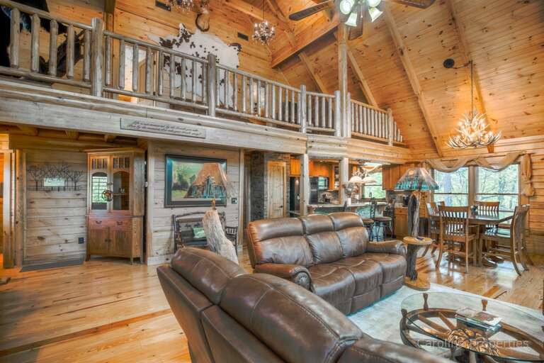 Looking up to the loft level Looking up to the loft level