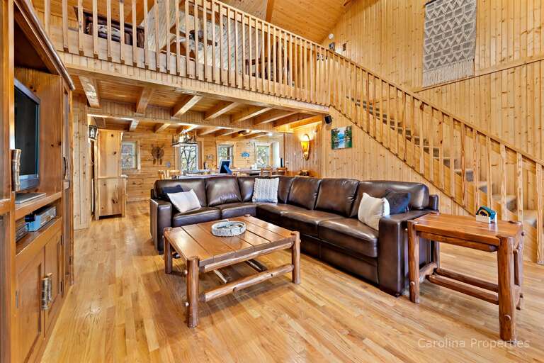 Sit on the cozy couch and watch TV