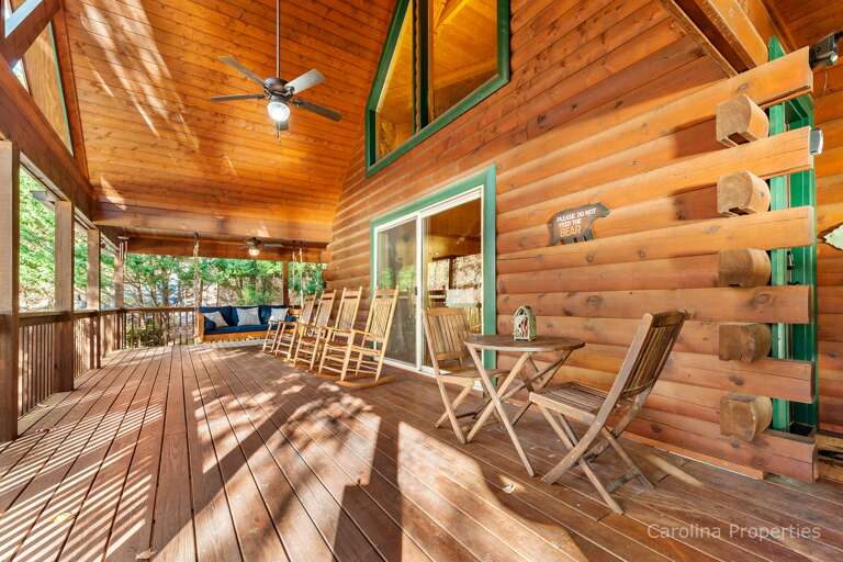Lots of sitting room on the porch