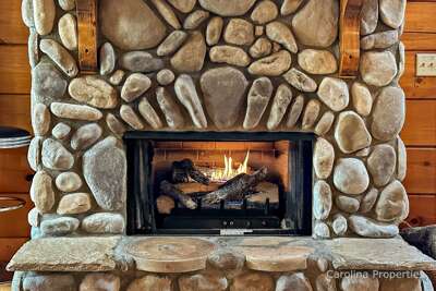 Cozy fireplace
