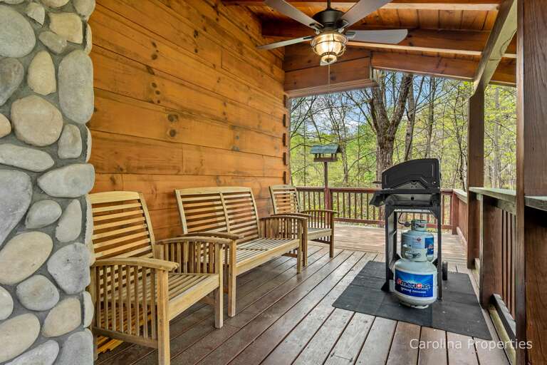 Gas Grill and seating