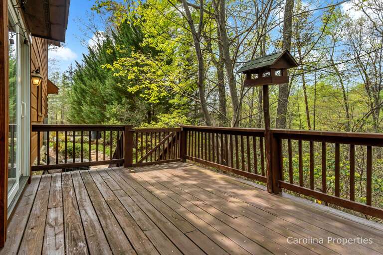 Bird feeders on the deck