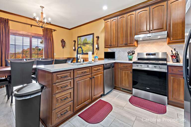 Dining area right next to the kitchen