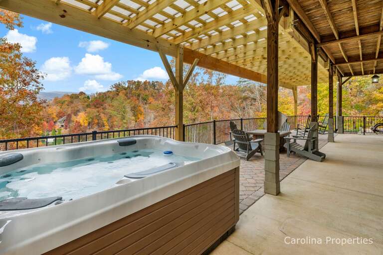 Enjoy the hot tub and the views