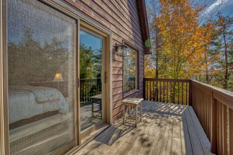 Enjoy your morning cup of Coffee on this private deck off of the master bedroom