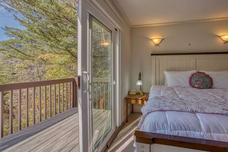 Open the sliding glass door to lead in all that wonderful Mountain air