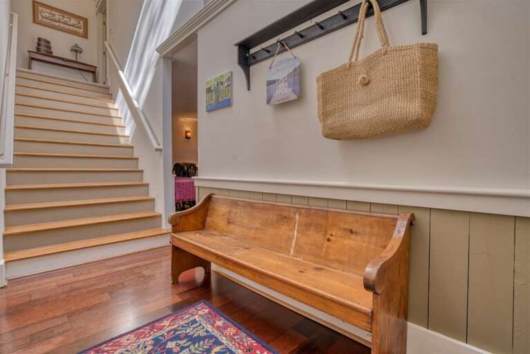 A perfect place to hang your coat and store your shoes