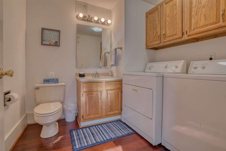 Half bath in laundry room