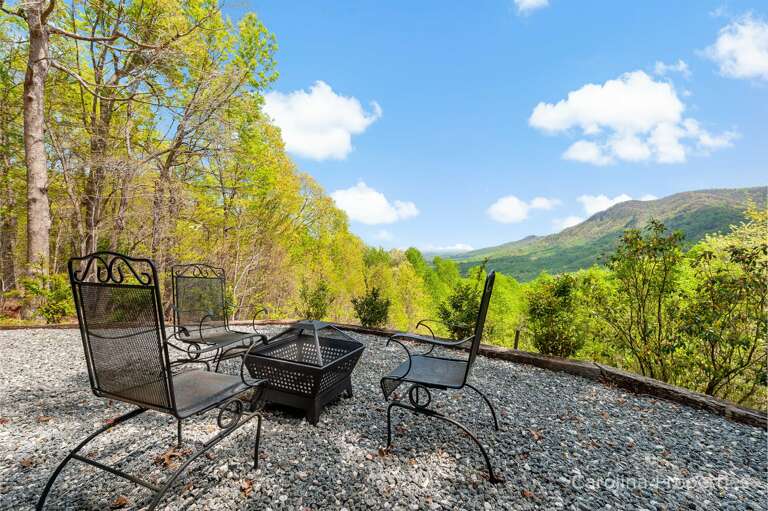 Have a nice fire and enjoy the mountain views