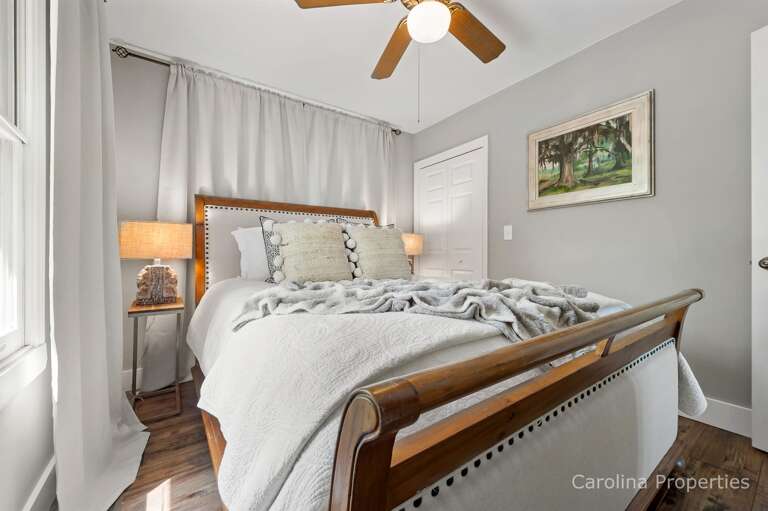 Lamps on both sides of the bed