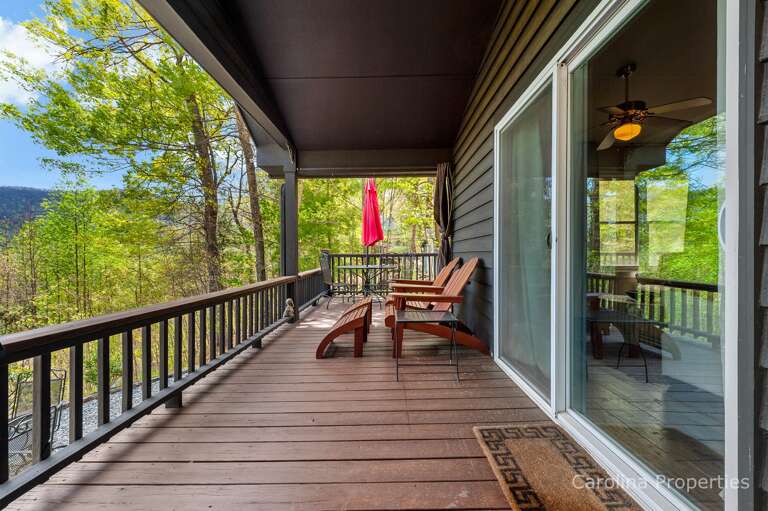 Large deck just off of the kitchen