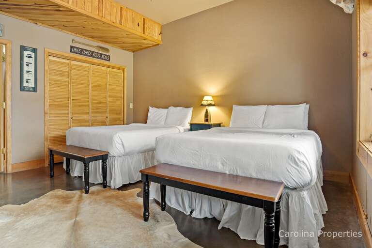 Lower level bedroom with 2 queen beds