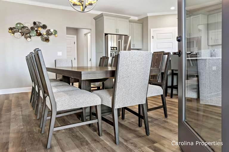 Cozy seating at the dining table