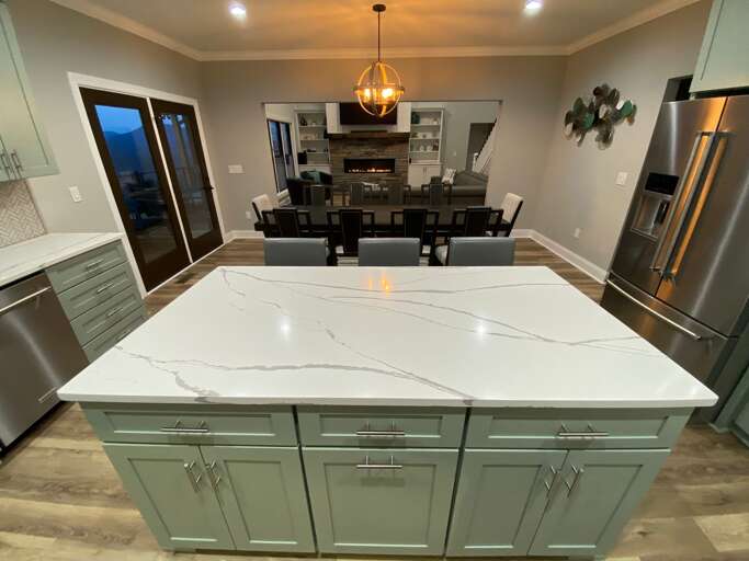 Large kitchen island