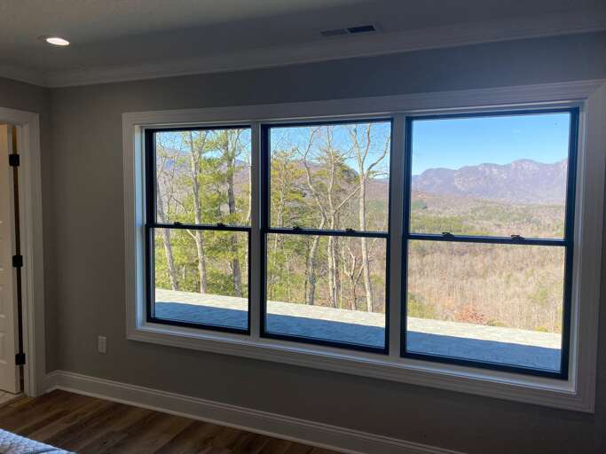 Large windows throughout the home let in natural light
