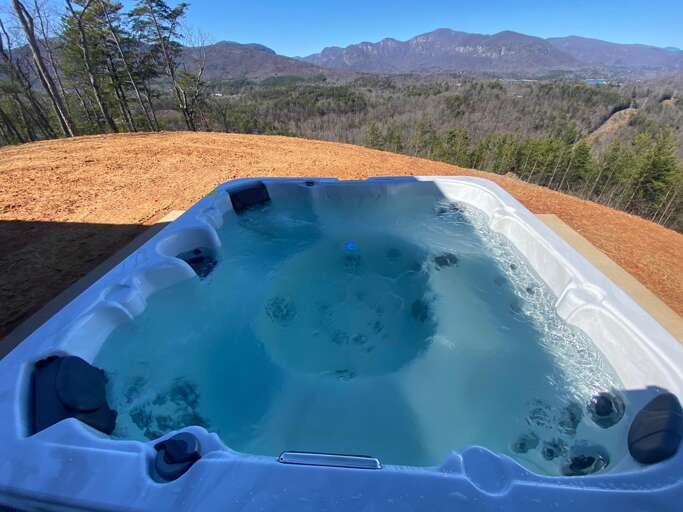 See for miles from the hot tub