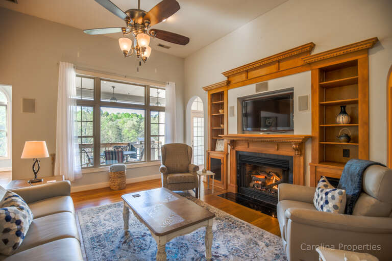 Living room with gas fireplace Living room with gas fireplace