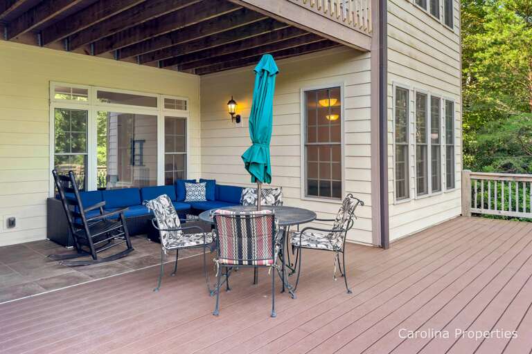 Super spacious lower level deck overlooking the lake