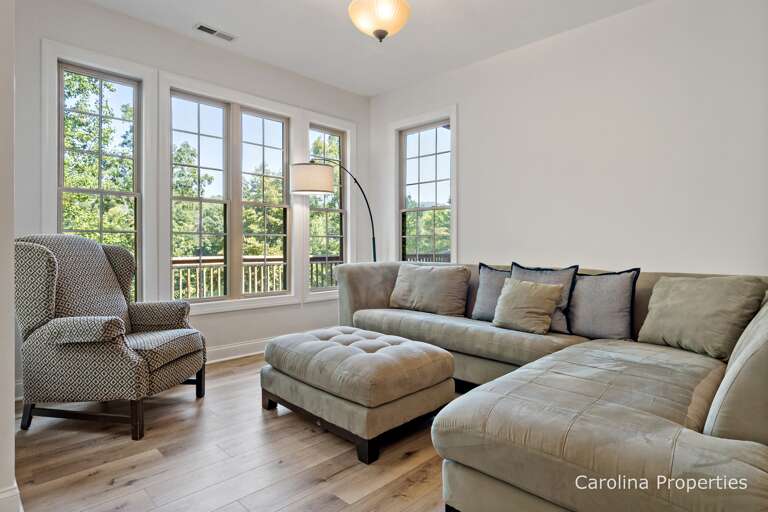 Lower level family room is super comfortable