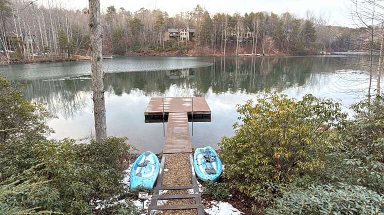 Lake Lure, North Carolina averages a few inches of snow each year