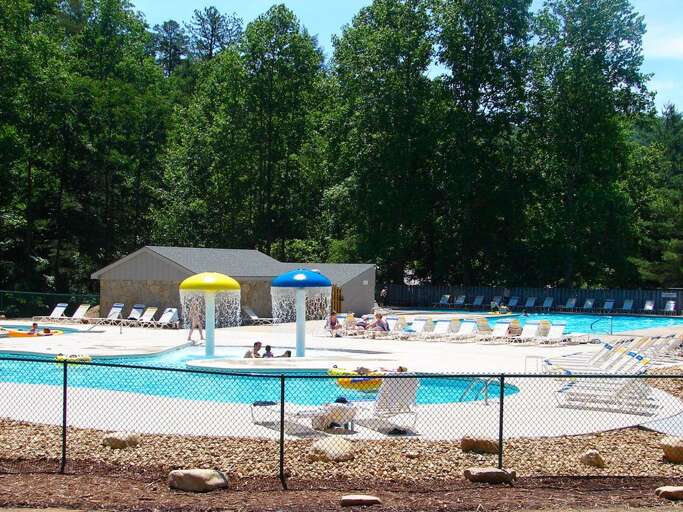Indoor and outdoor pools at the resort