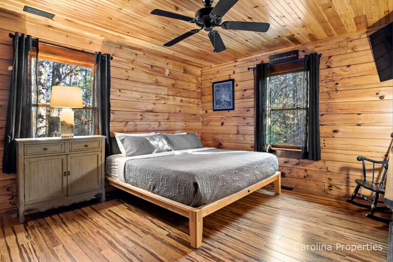 Master bedroom with king bed