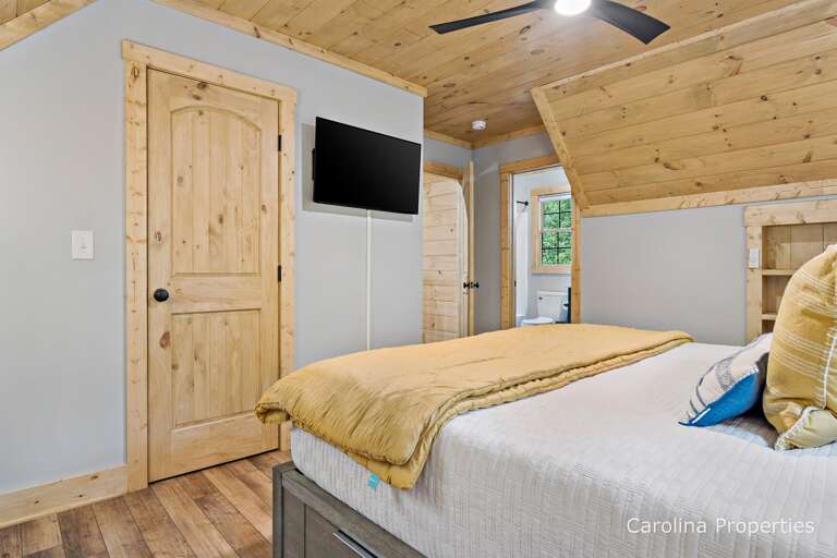 Upper-level bedroom with King bed