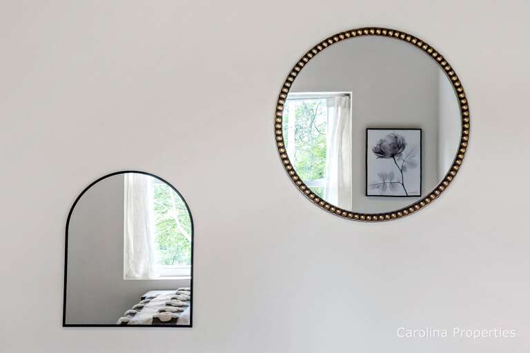 Classic mirrors throughout the home