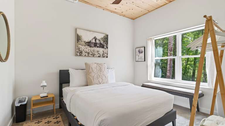 Bedroom number 3 is located on the lower level