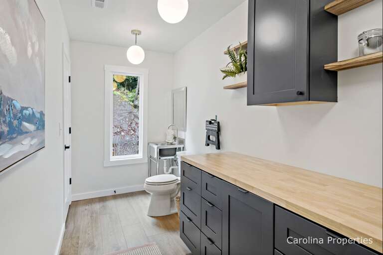 Half bathroom in the laundry room on the main floor