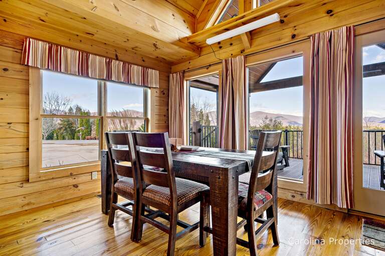 Enjoy these beautiful views at meal time. Dining Table seats 6.