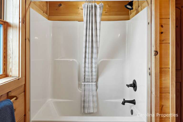 Shower in upstairs Bathroom