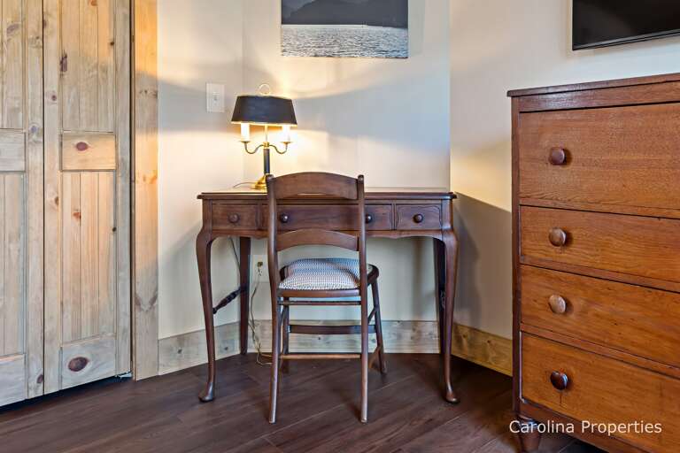Corner desk in the main level bedroom